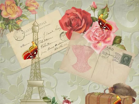 collage of images in soft colors