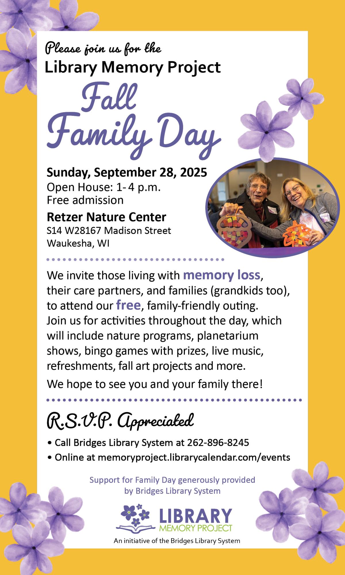 graphic for Fall Family Day Sept 28 1-4pm